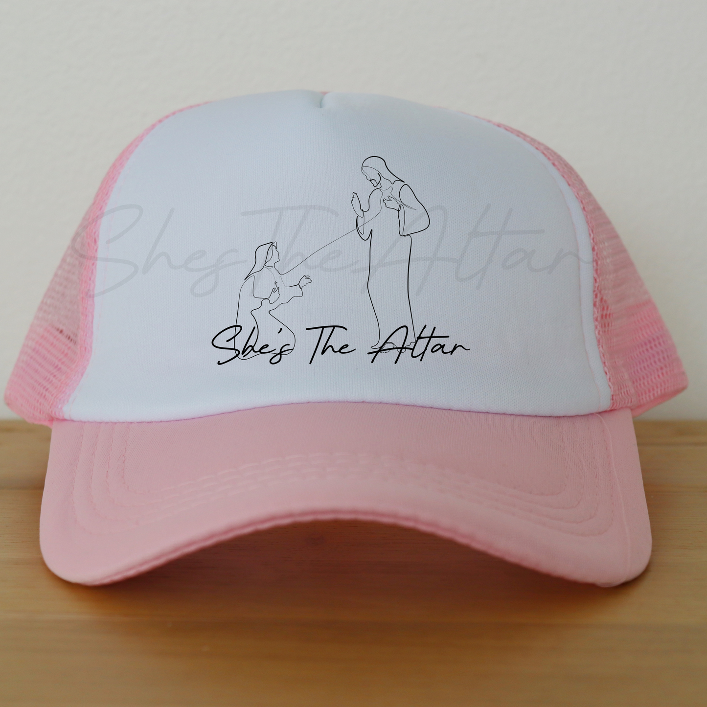 She's The Altar Sketch Trucker Hat
